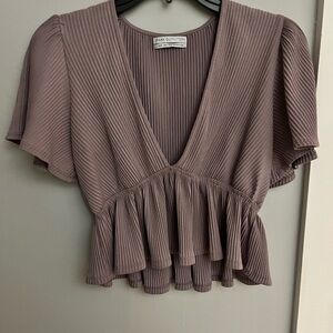 Urban Outfitters Mauve Pleated Women's Top